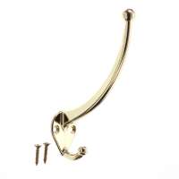 Lengthen Garment Heavy Duty Brass Dual Clothes Hook